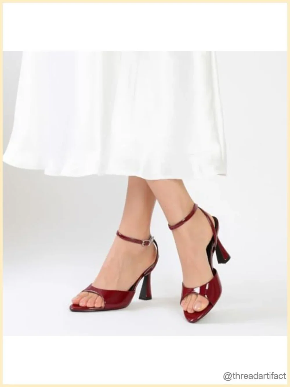 Kitten Heeled Sandals Strappy Open Toe Chunky Block Heels Ankle Strap Stiletto